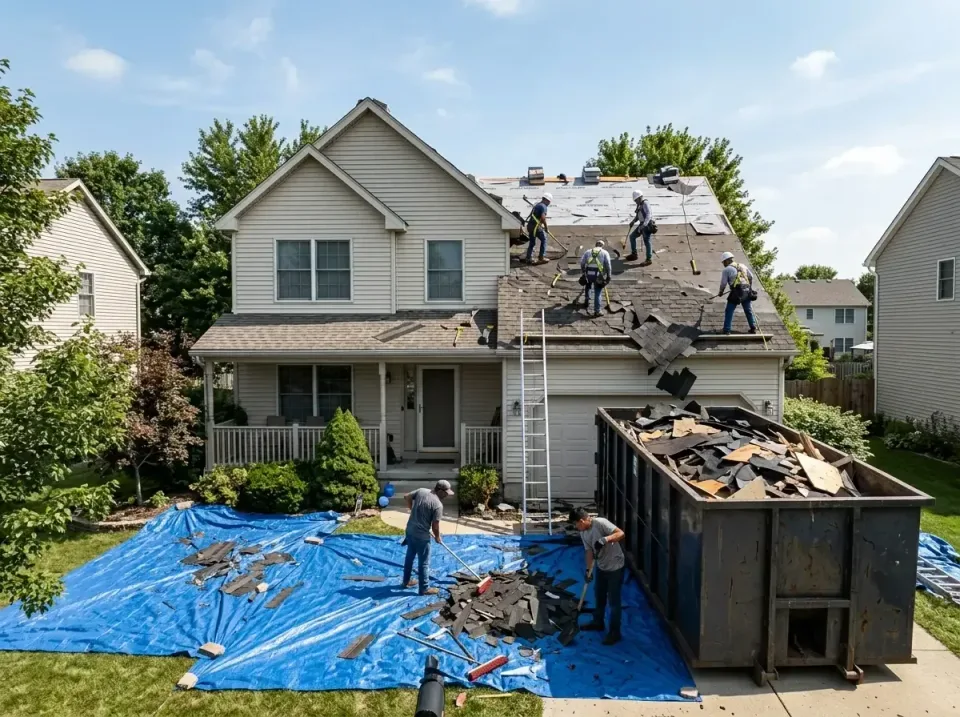 roof-replacement-debris-remova-004 — frequently asked questions, Cheapest Dumpster Rentals in Bartonville, IL